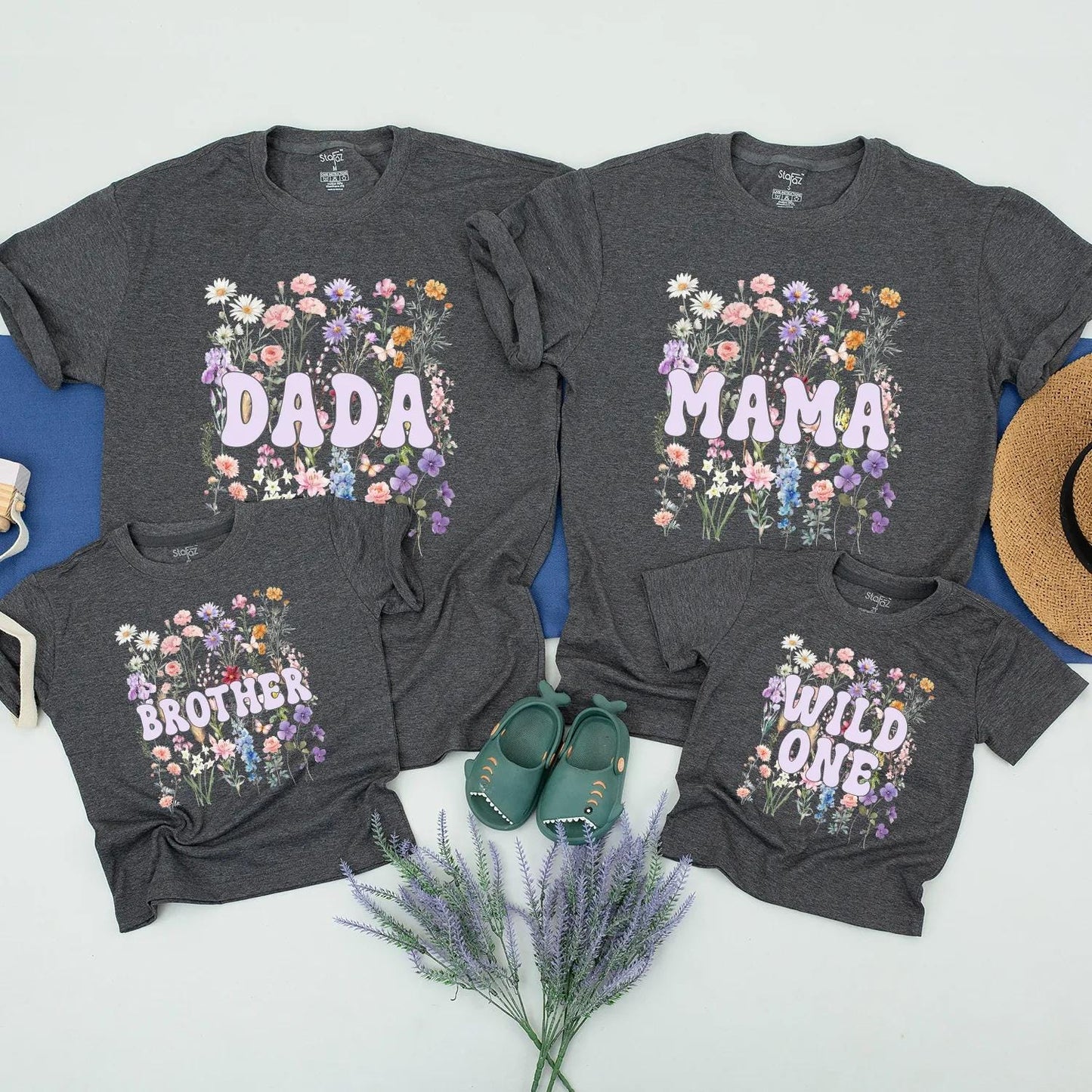 Matching Boho Wild One Wildflower 1st Birthday Girl Shirts Family Outfit, Daddy, Mom, The Wild One First, Birthday Party