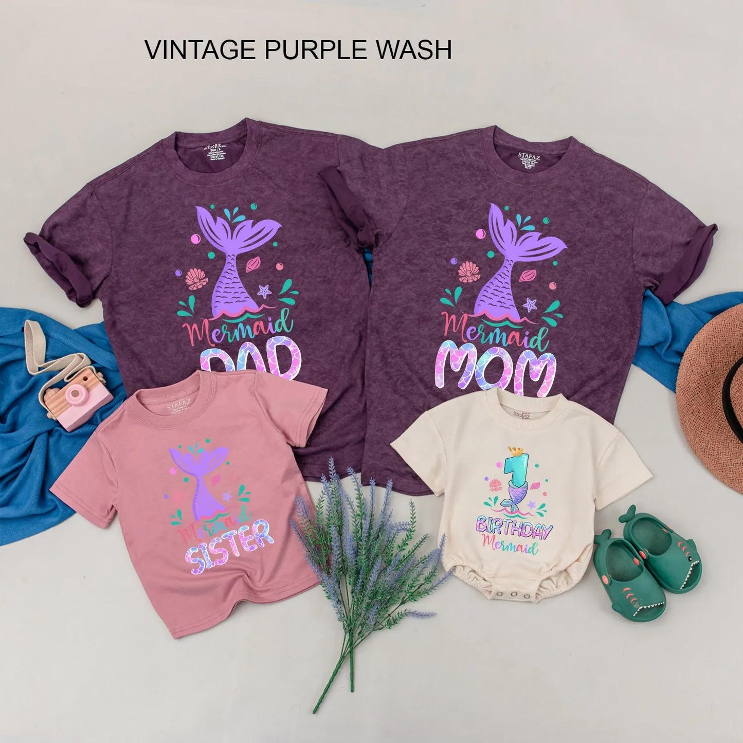 Matching Oneder the Sea Birthday Girl Shirts, Mermaid 1st Birthday Family Outfits, Ocean Animals Party, Custom
