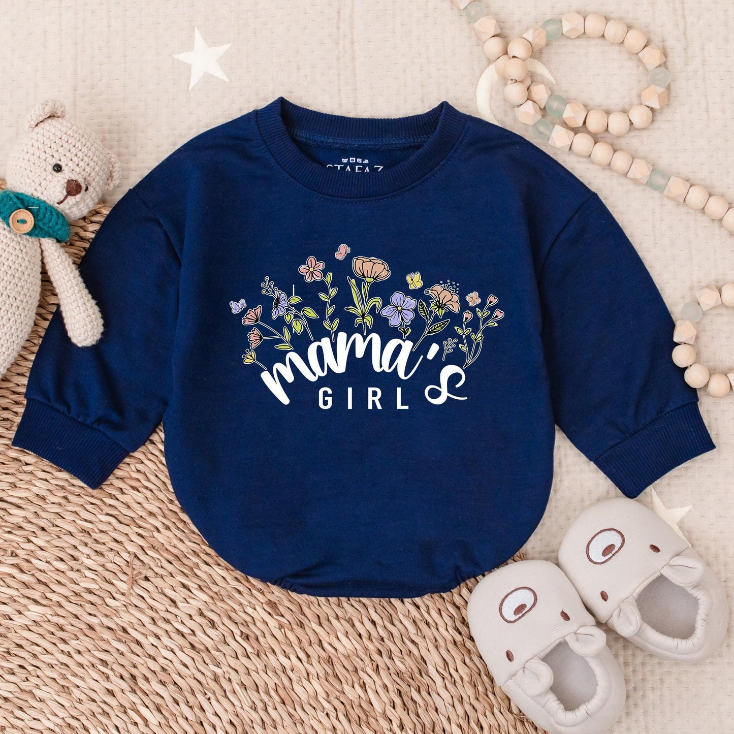 Mama's Girl Flower Bubble Romper Adorable Baby Girl Clothes Perfect Mother's Day Gift Mommy's Little Treasure