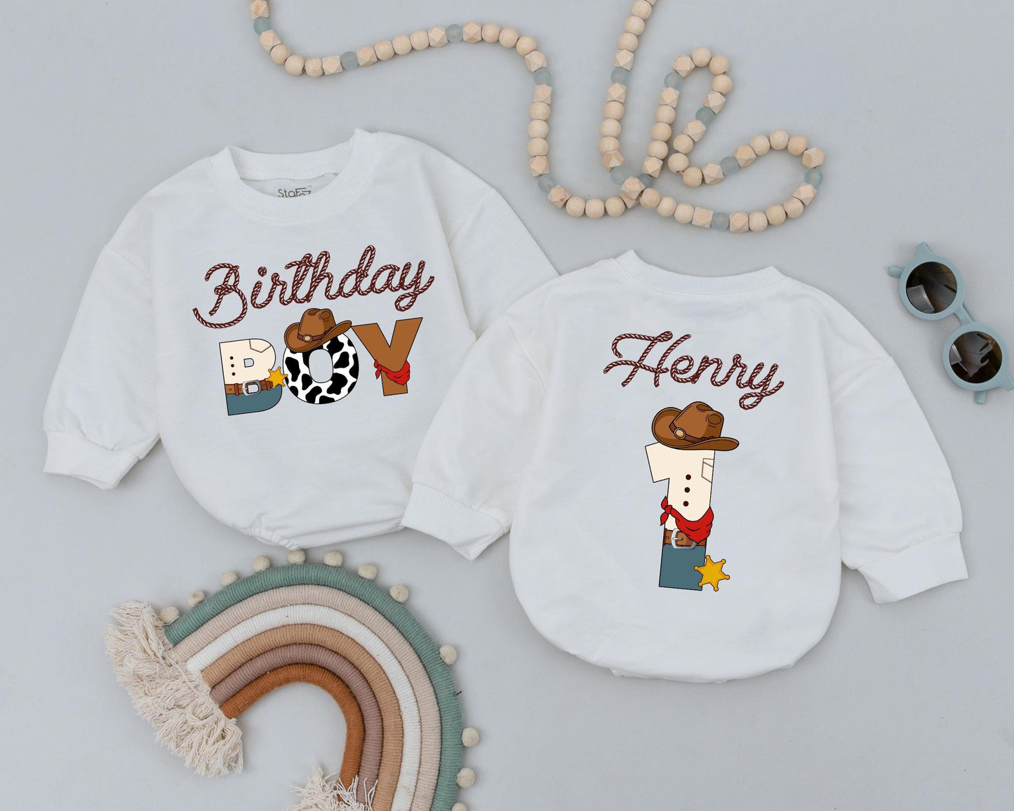 My First Rodeo Cowboy Romper, Personalized Western 1st Birthday Bodysuit, Retro Baby Outfit, Country Party Clothes, Baby Shower Gift Idea 138