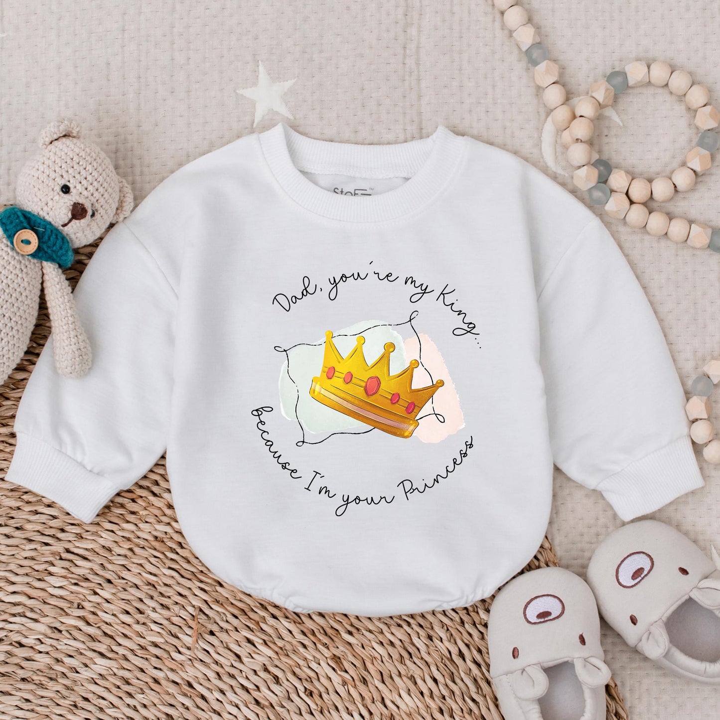 Daddy's Girl Bubble Romper - I'm Your Princess! Baby Girl Outfit, Daddy and Me Babywear, First Father's Day Gift, Baby Clothes