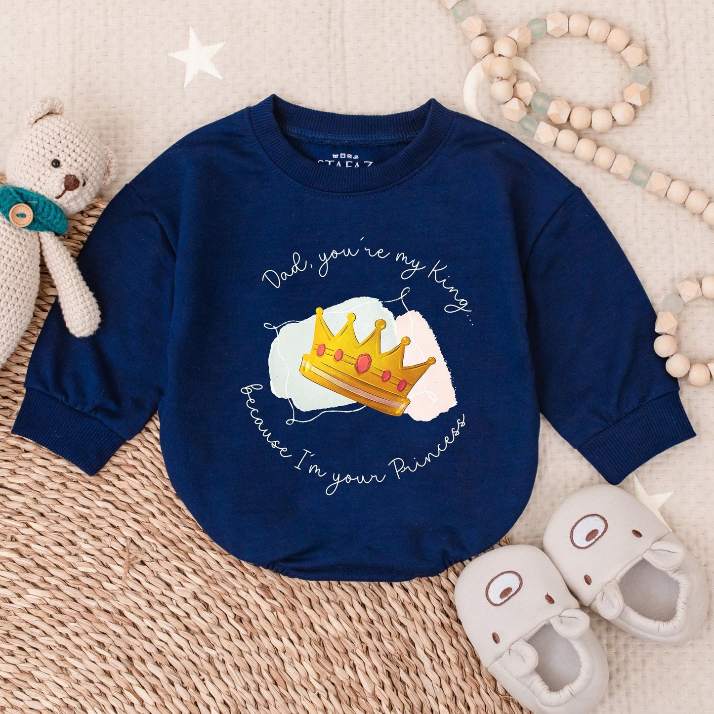 Daddy's Girl Bubble Romper - I'm Your Princess! Baby Girl Outfit, Daddy and Me Babywear, First Father's Day Gift, Baby Clothes