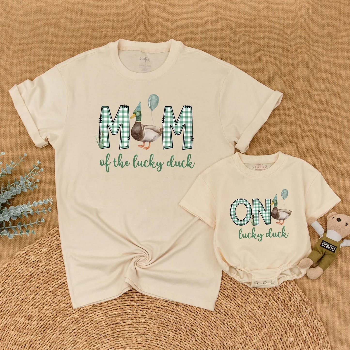 One Mallard Duck Birthday Family Matching Shirt Cute Duckling First Birthday Celebration Outfit
