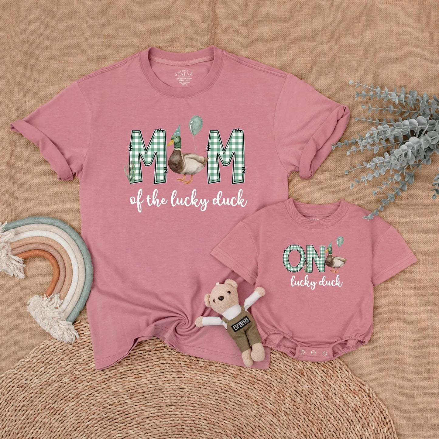 One Mallard Duck Birthday Family Matching Shirt Cute Duckling First Birthday Celebration Outfit