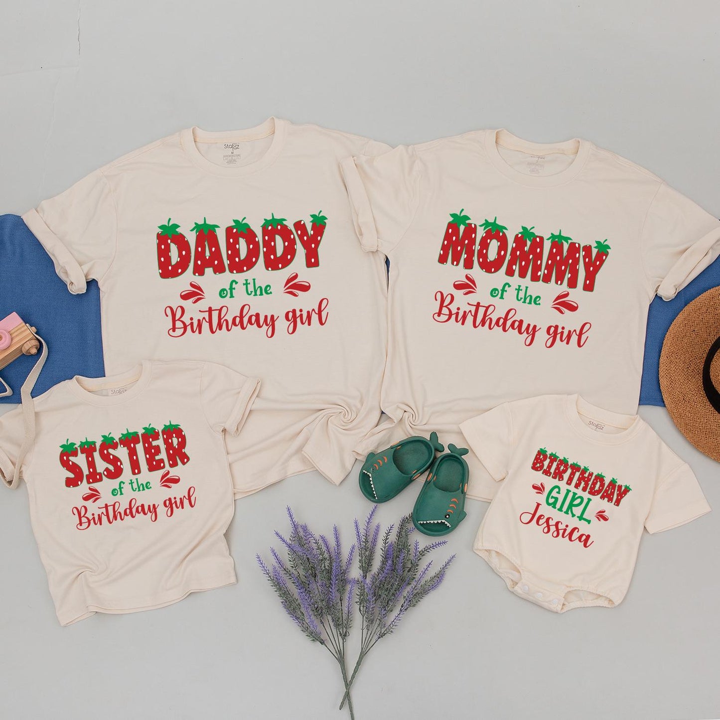 Sweet One Strawberry Birthday Girl Shirt Personalized Family Matching Party Tee Outfit First Birthday, Berry First Birthday, Sweet Strawberry Theme