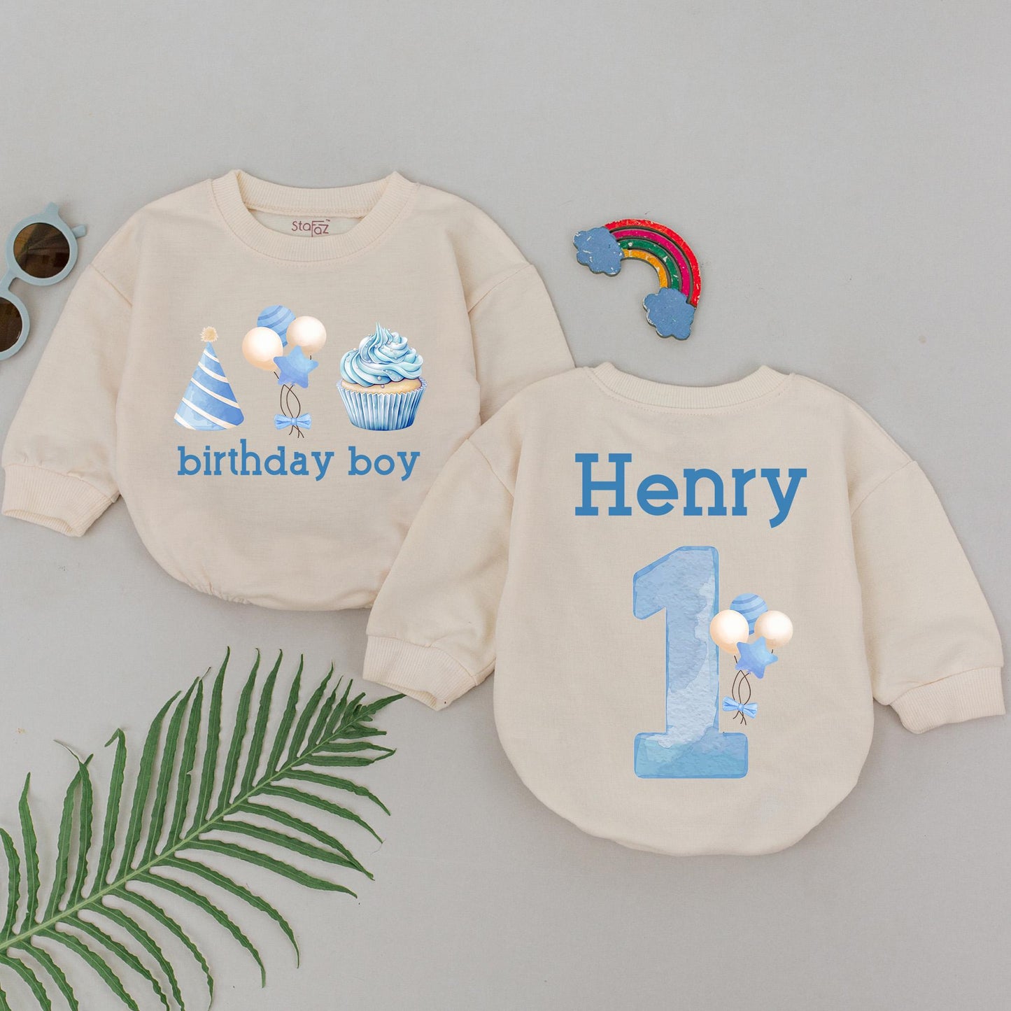 Birthday Boy Romper - First Birthday Outfit, One Year Gift for Baby Boy, Party Clothes, Baby Shower Gift, Toddler Clothes