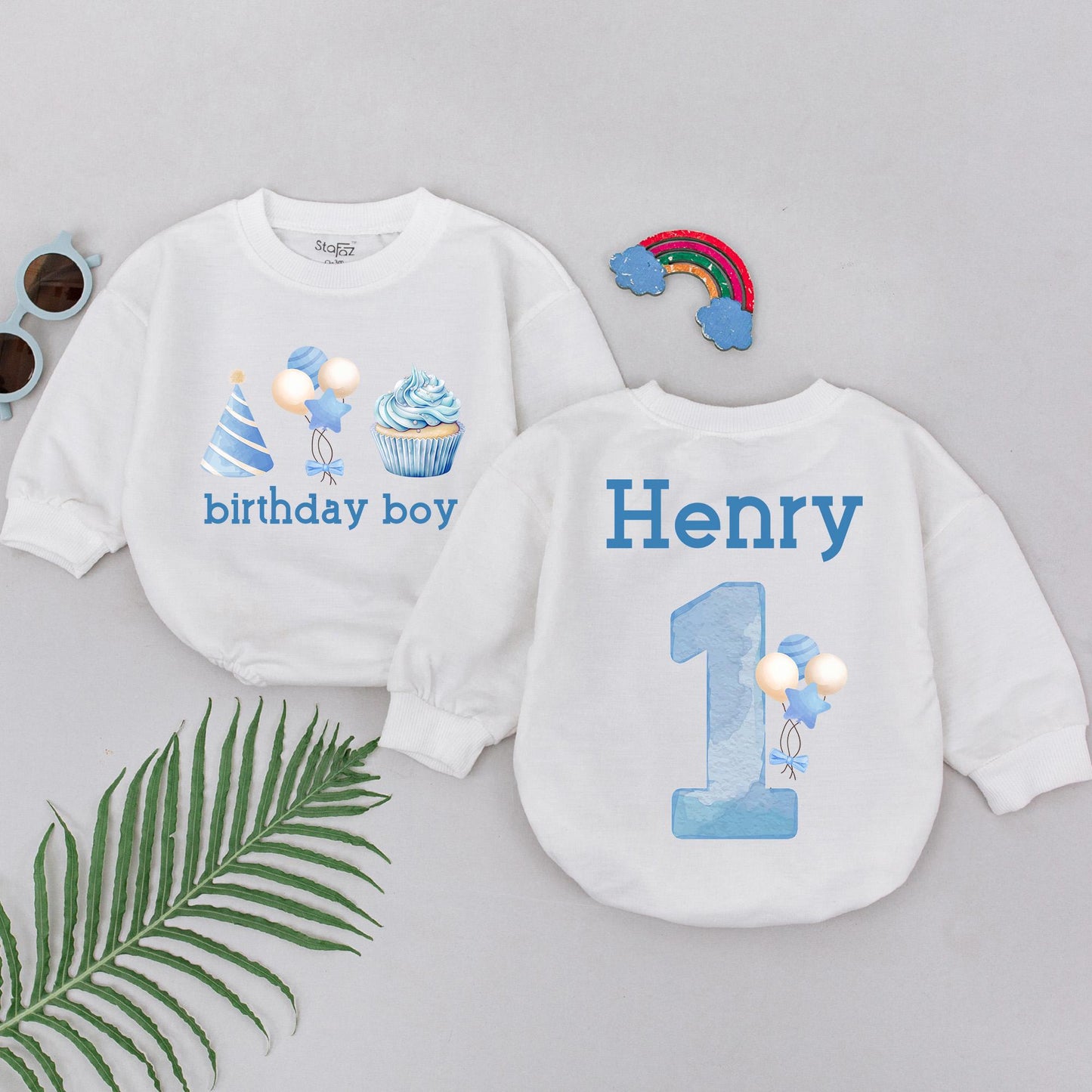Birthday Boy Romper - First Birthday Outfit, One Year Gift for Baby Boy, Party Clothes, Baby Shower Gift, Toddler Clothes