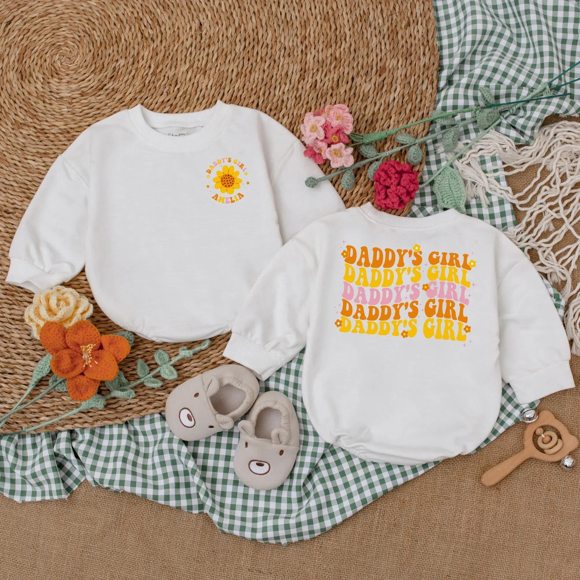 Personalized Daddy's Girl Baby Romper Sweet Little Lady Bodysuit for Baby Girl a Heartwarming Father's Day Gift for Daughter or New Dad