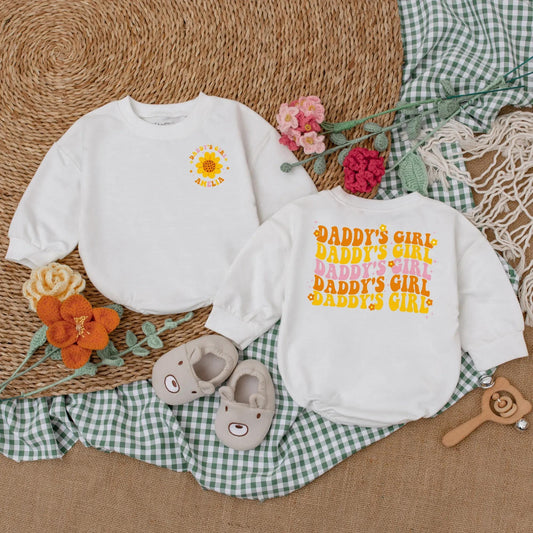 Personalized Daddy's Girl Baby Romper Sweet Little Lady Bodysuit for Baby Girl a Heartwarming Father's Day Gift for Daughter or New Dad