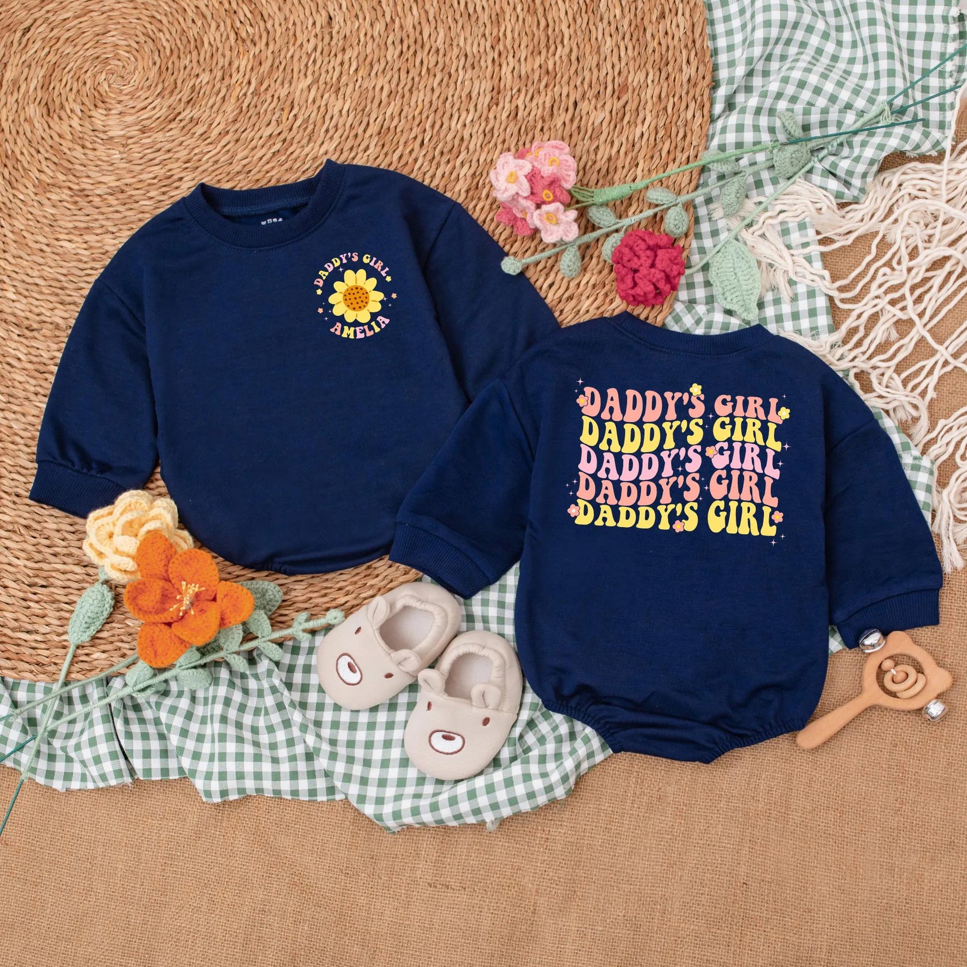 Personalized Daddy's Girl Baby Romper Sweet Little Lady Bodysuit for Baby Girl a Heartwarming Father's Day Gift for Daughter or New Dad