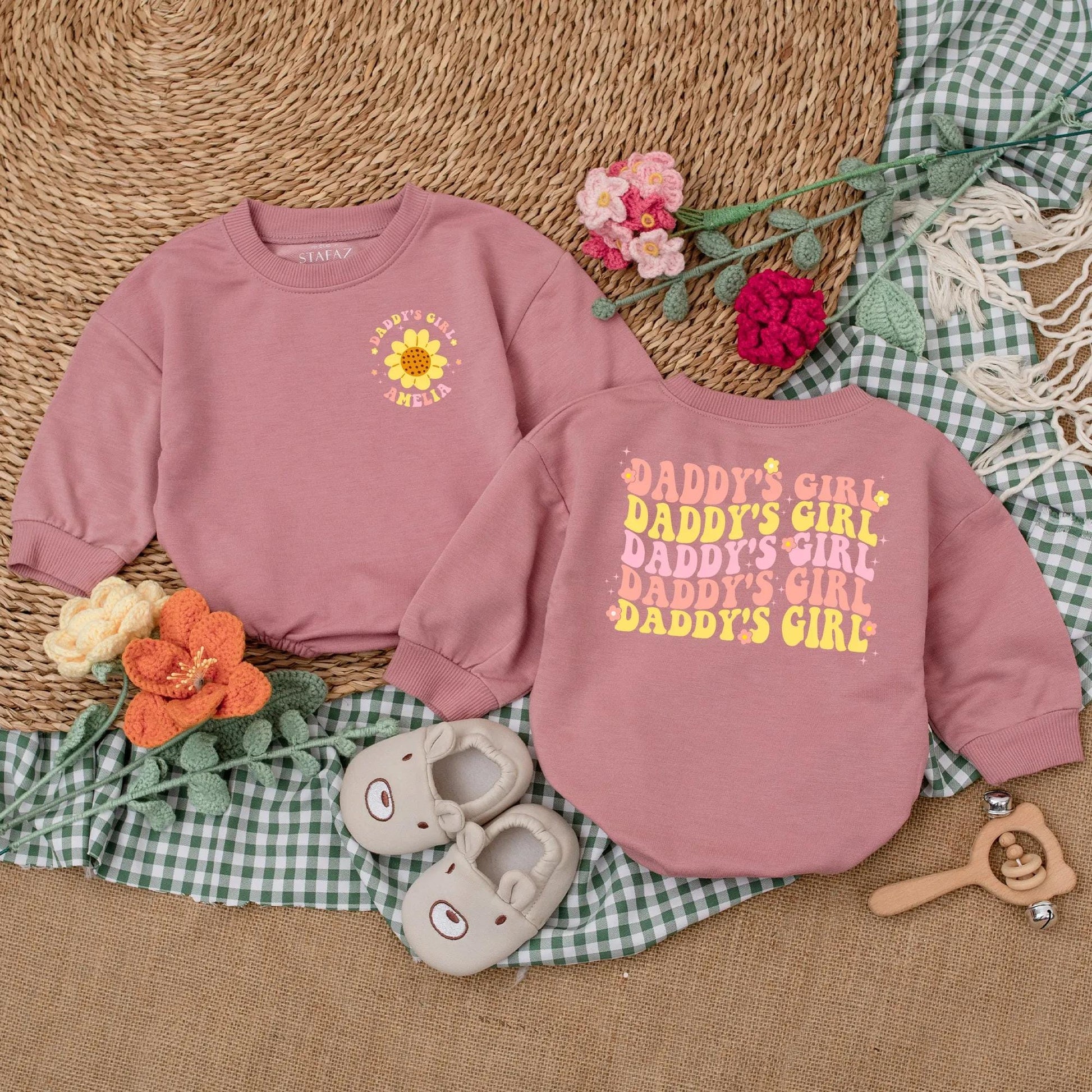 Personalized Daddy's Girl Baby Romper Sweet Little Lady Bodysuit for Baby Girl a Heartwarming Father's Day Gift for Daughter or New Dad