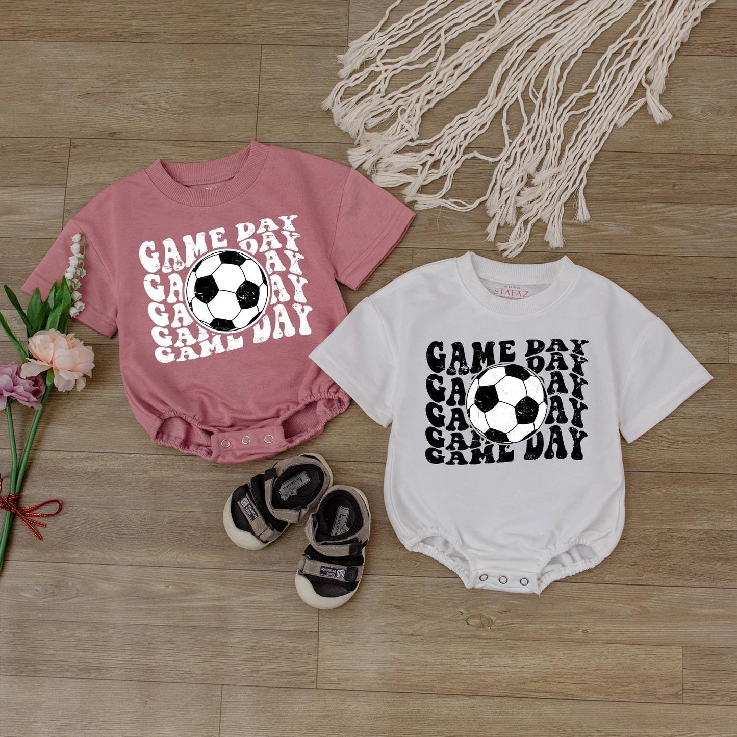Retro Soccer Jumpsuit for Boys Baby Baseball Outfit Game Day Bodysuit Football Team Fan Gear