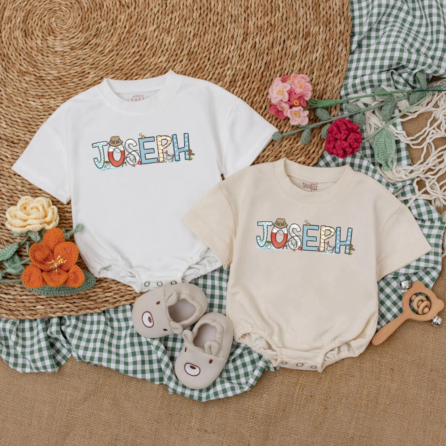 Fishing Baby Romper - Personalized Father's Day Baby Bodysuit - Fishing Baby Shower Gift Outfit for Boy or Girl