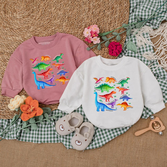 Dinosaur Baby Bodysuit & Romper | Cute Birthday Boy Gift | Dino Shower Outfit | Baby Boy Clothes | Animal Lover Baby Shower Gift (139 Characters)
