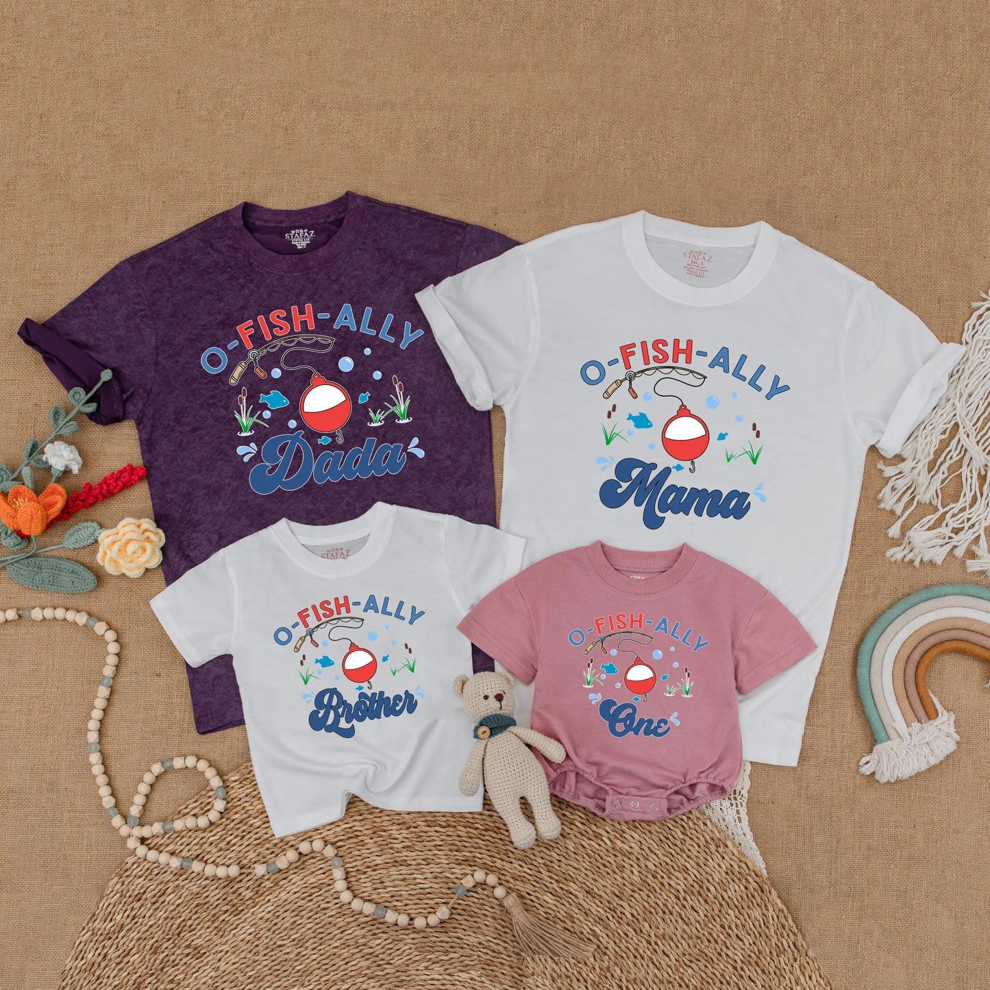 O-Fish-Ally One Matching Birthday Shirt Fishing Family Outfit Mommy and Me First Birthday Gift