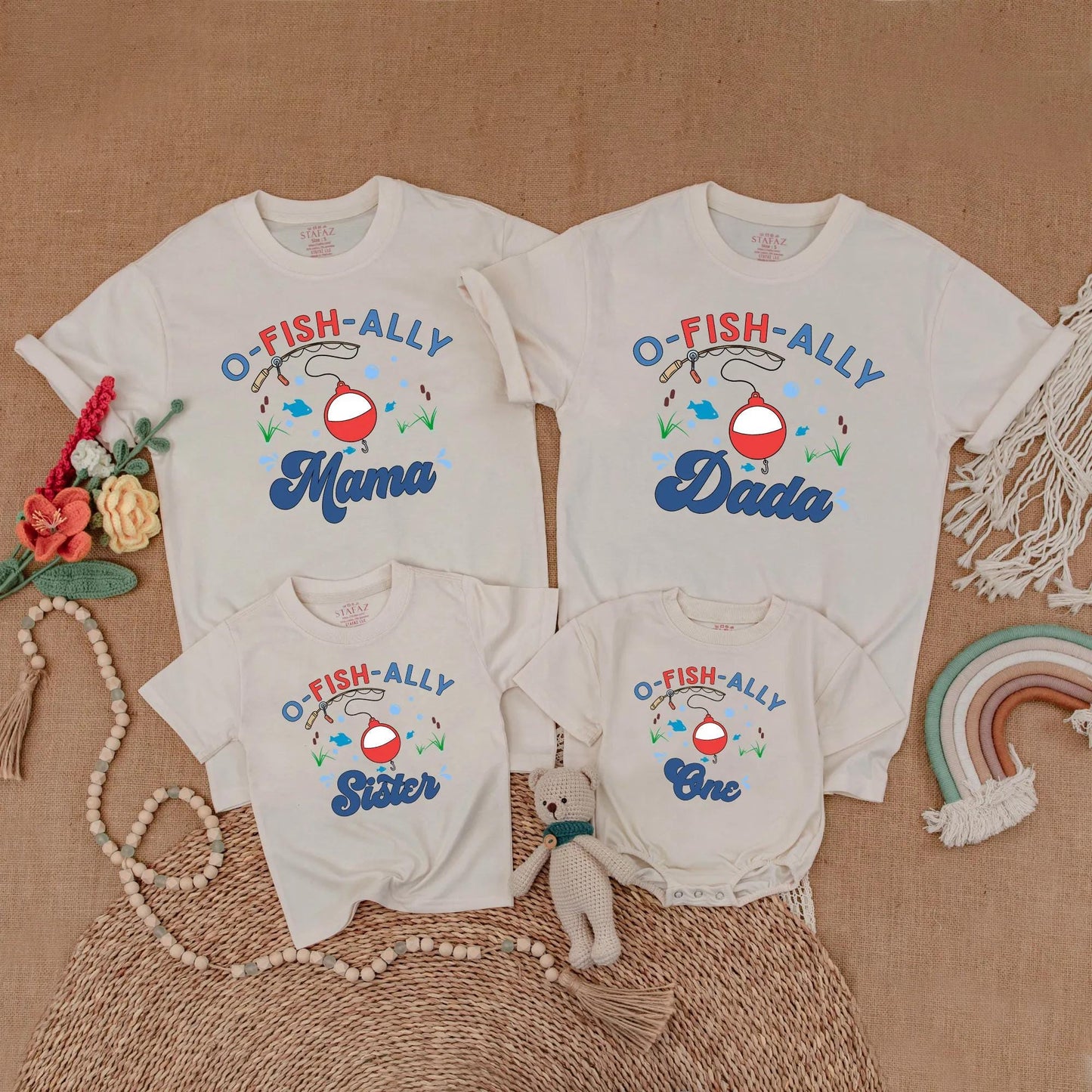 O-Fish-Ally One Matching Birthday Shirt Fishing Family Outfit Mommy and Me First Birthday Gift