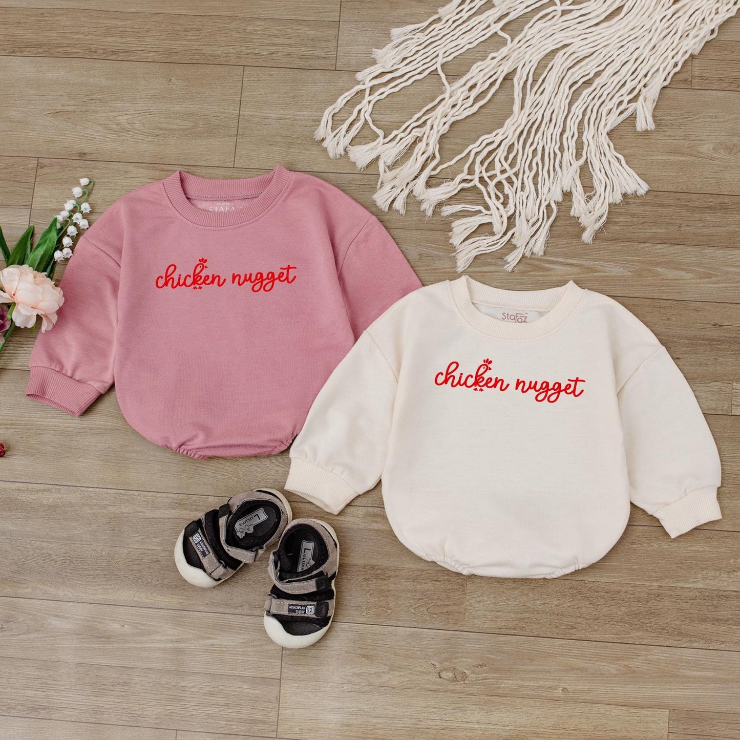 Adorable Chicken Nugget Baby Romper Cute Infant Bodysuit Unisex Newborn Coming Home Outfit Perfect Baby Shower Gift for Boys and Girls