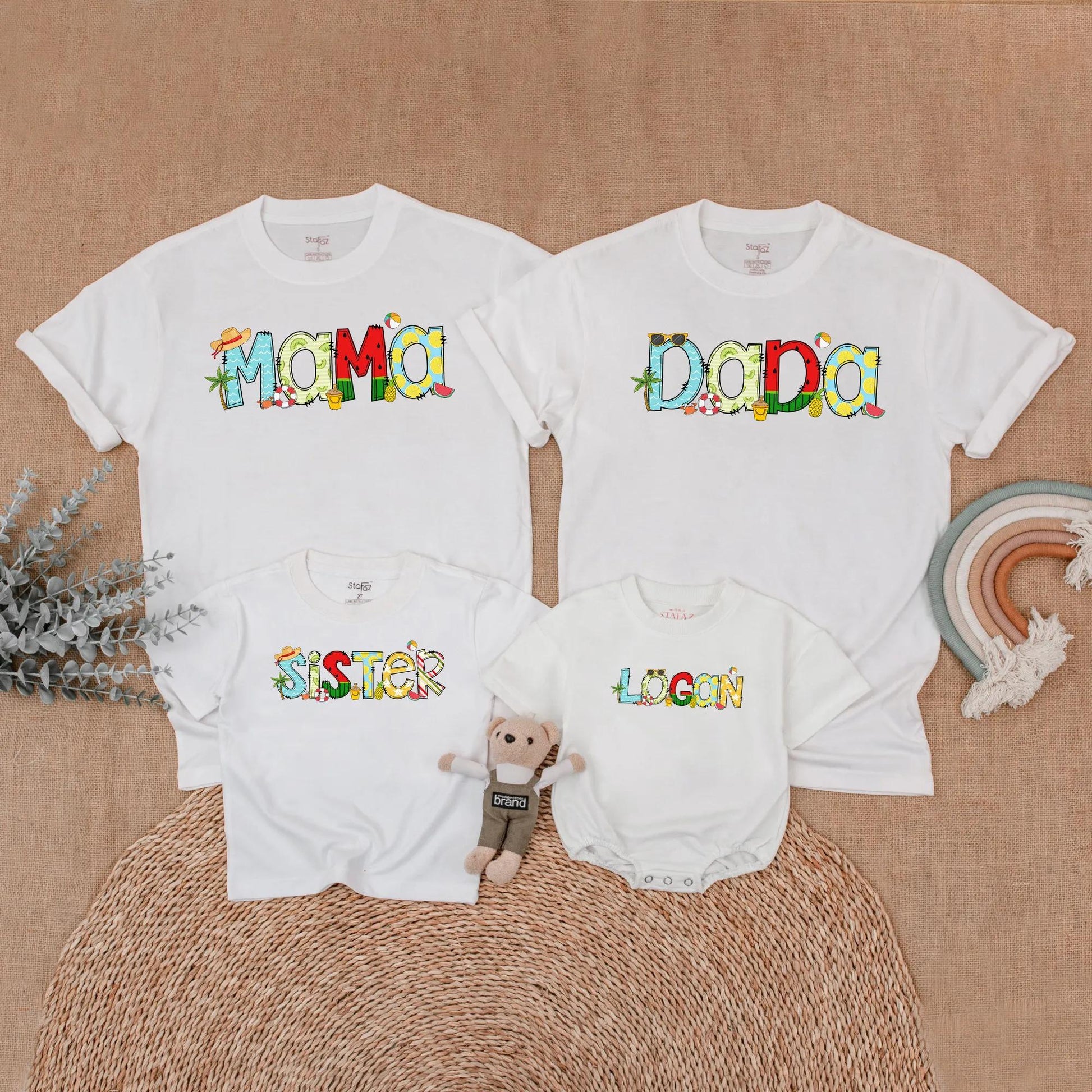 Summer Family Beach Birthday Matching Outfits 1st Birthday Vacation Coastal Holiday T-Shirts
