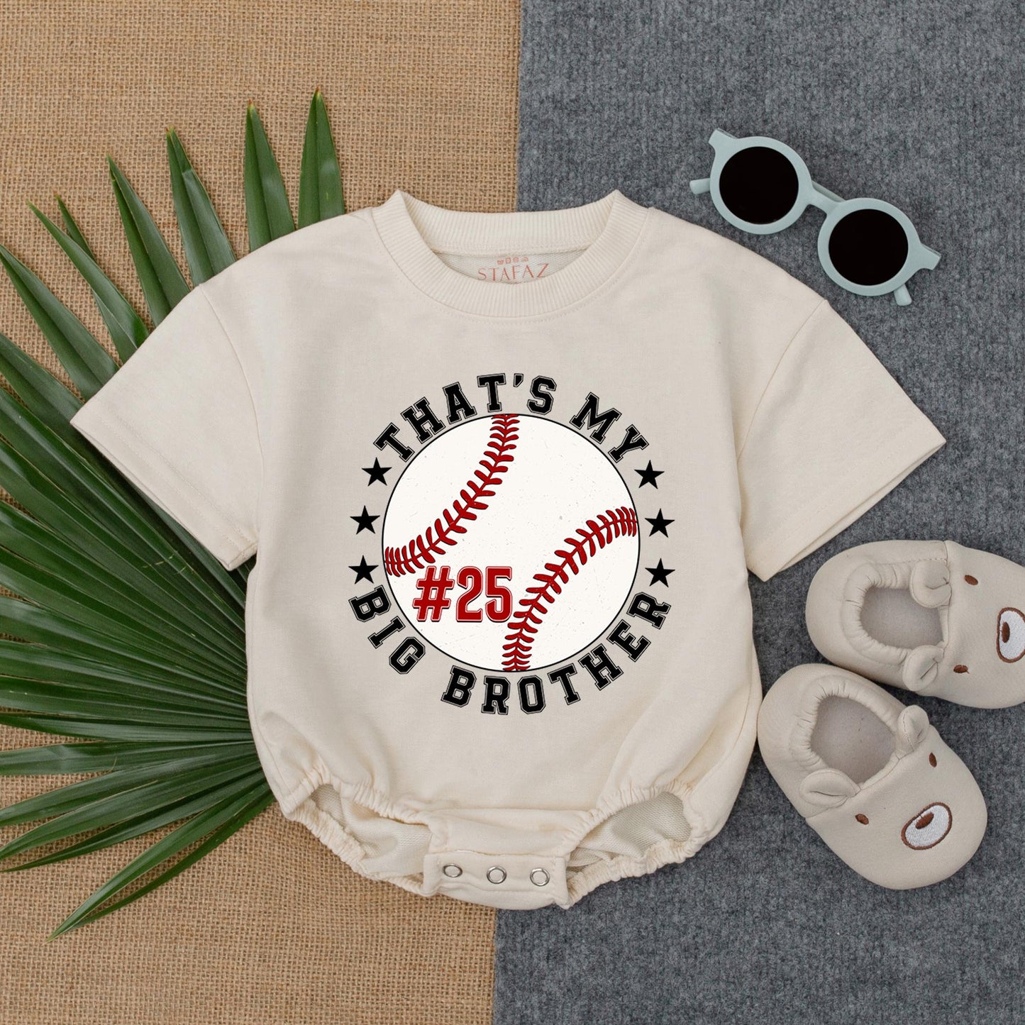 Big Brother Baseball Romper Game Day Outfit for Baby Boy, Baseball Fan Toddler Clothes, Big Bro Baseball Lover Gift