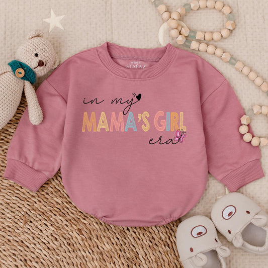 Mama's Girl Newborn Bubble Romper, Sweet Baby Girl Outfit for Pregnancy Reveal, Mother's Day Gift, Baby Shower Present, Soft Cotton Clothes