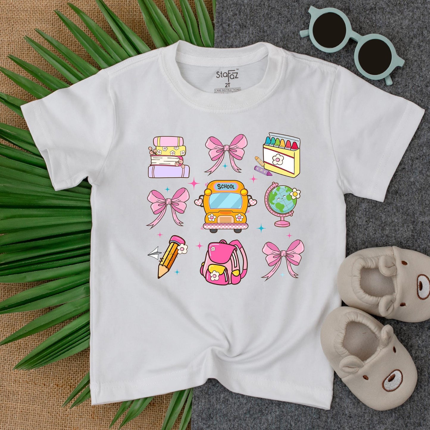 Custom Name Toddler Tee First Day Preschool Kindergarten Girls Back To School Shirt Adorable PreK Graduate