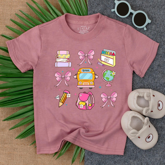 Custom Name Toddler Tee First Day Preschool Kindergarten Girls Back To School Shirt Adorable PreK Graduate