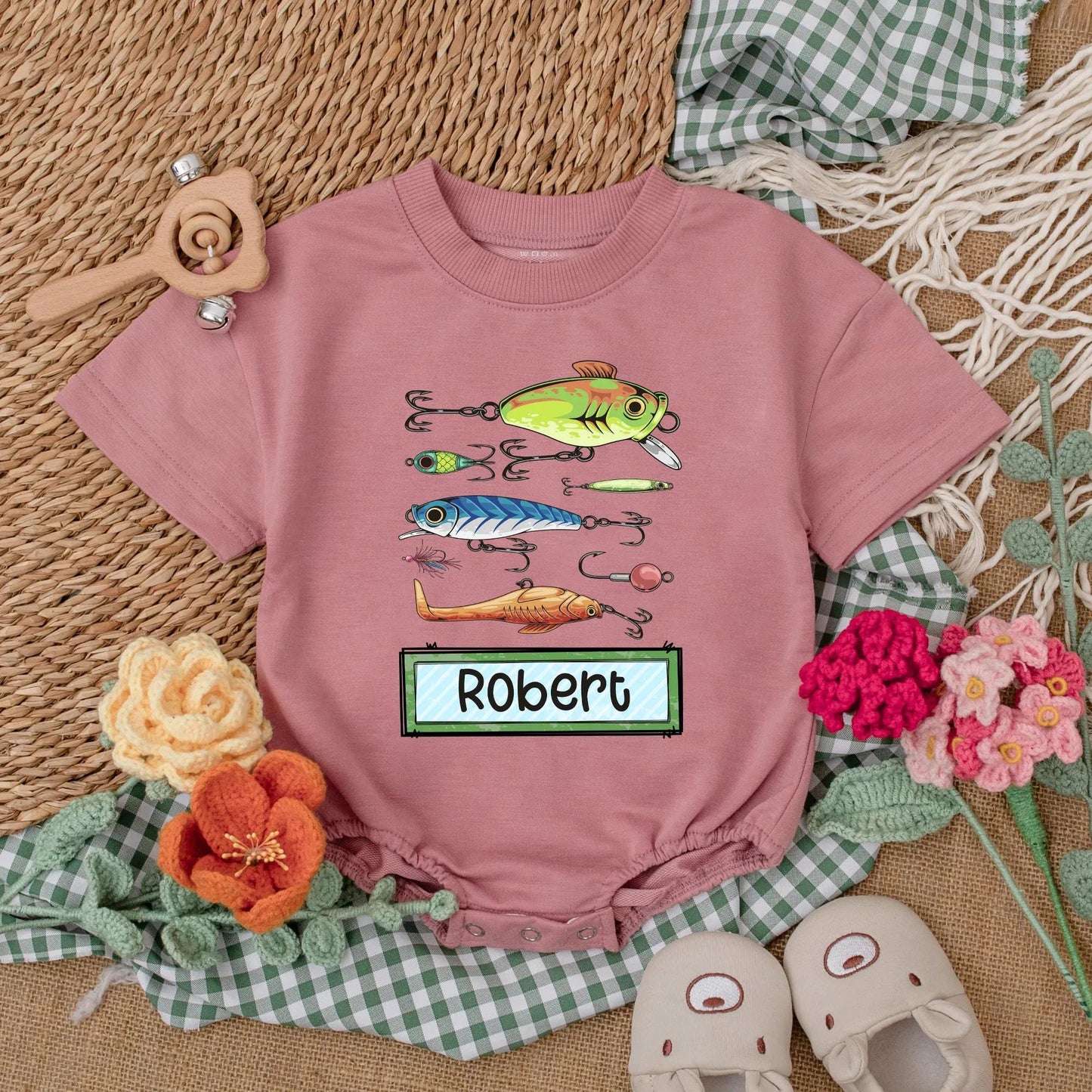 Fishing Baby Romper for Father's Day, Baby Boy Bodysuit, Coming Home Outfit, Cute Fishing Gift, Newborn Shower Present