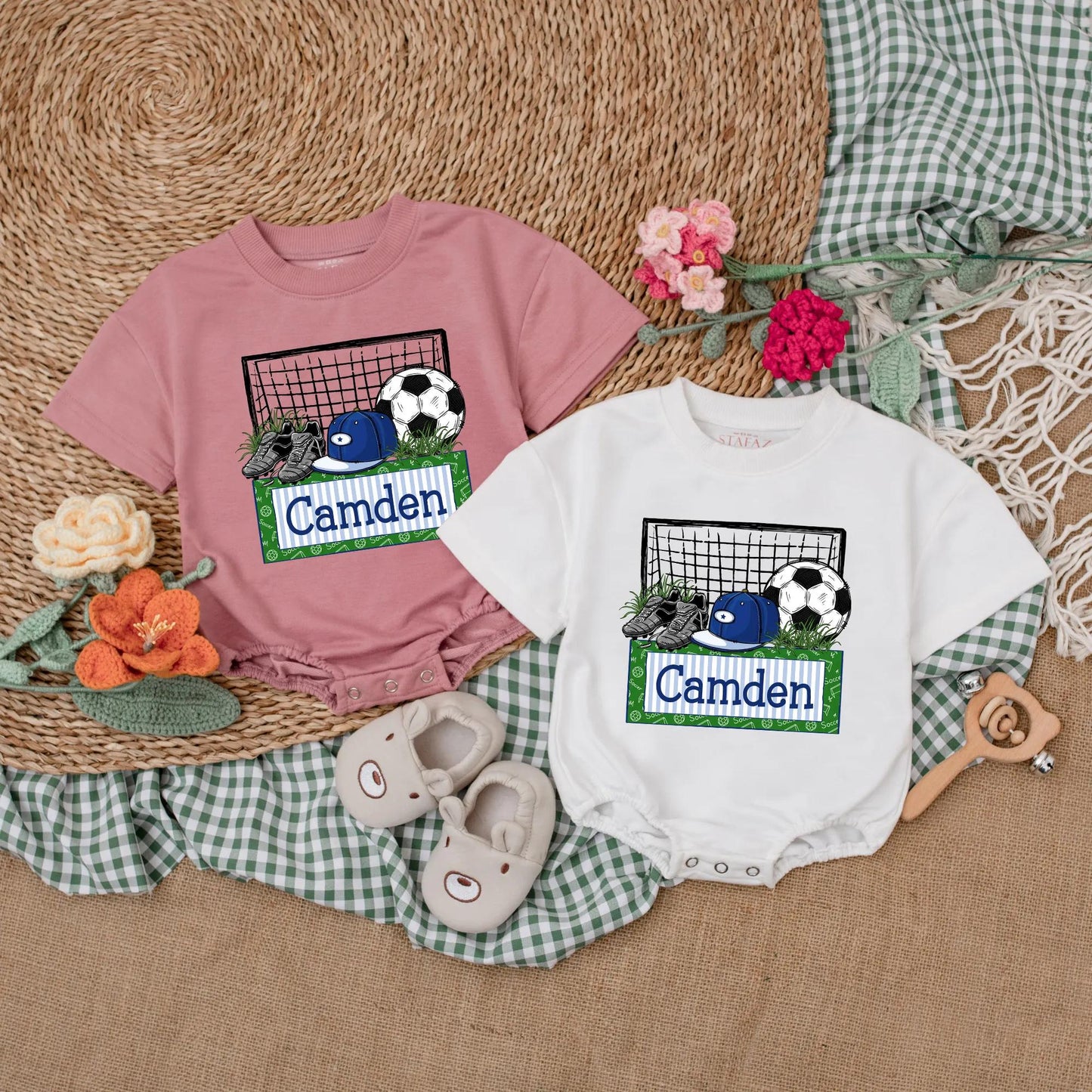 Personalized Soccer Baby Romper with Daddy Design for Gameday Cute Infant Boy Bodysuit Outfit Ideal Baby Shower Gift Football Season