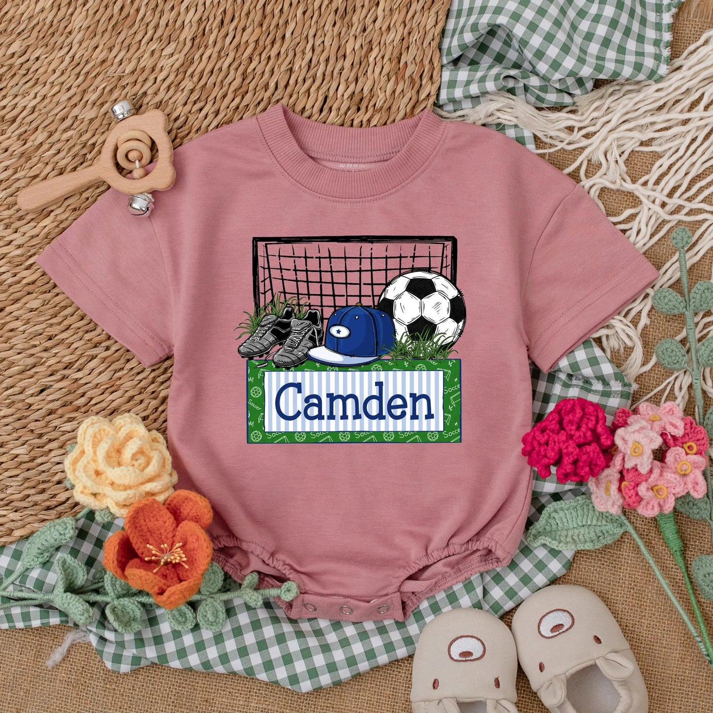 Personalized Soccer Baby Romper with Daddy Design for Gameday Cute Infant Boy Bodysuit Outfit Ideal Baby Shower Gift Football Season