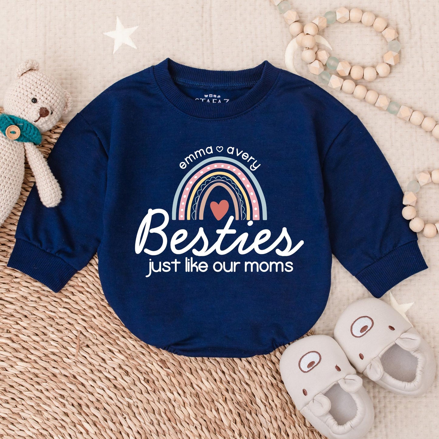 Friends Newborn Bodysuit Best Friend Baby Outfit New Mom Gift Matching Newborn Baby Shower Gift