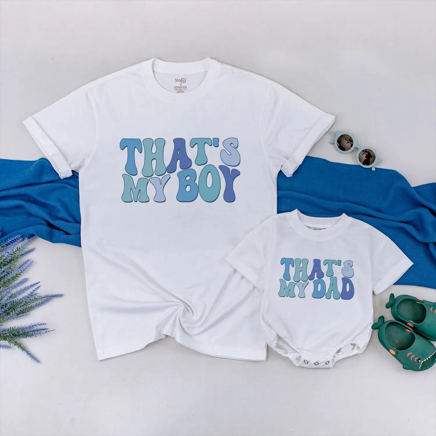 Matching Daddy and Me Outfit Set for Baby Boy, Father Son Shirt and Romper, Perfect Comfortable Baby Shower or New Dad Gift