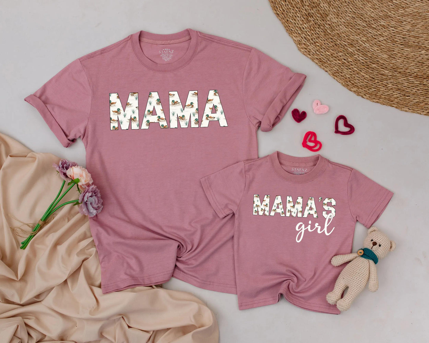 Mama & Mama's Girl Matching Mallard Duck Outfit Nature Inspired Mother Daughter Gift Set Cozy Comfort