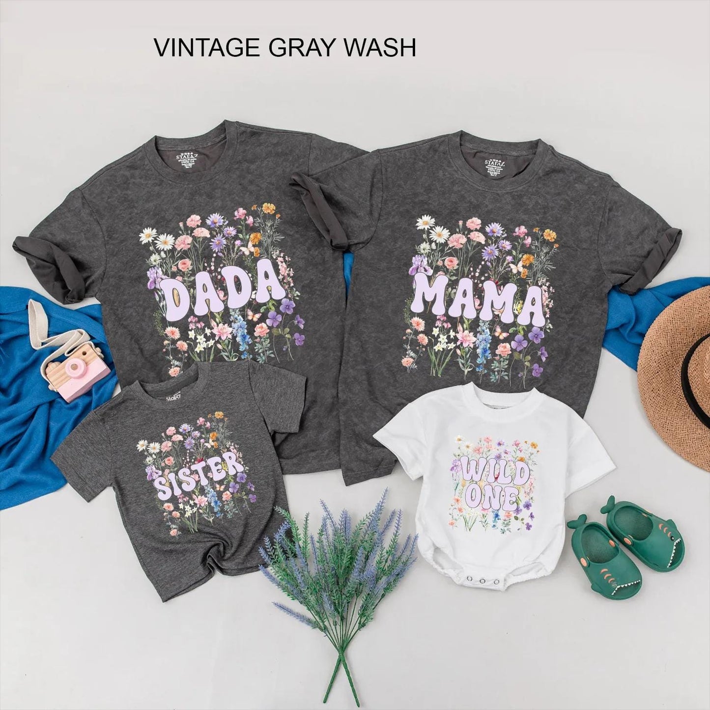 Matching Boho Wild One Wildflower 1st Birthday Girl Shirts Family Outfit, Daddy, Mom, The Wild One First, Birthday Party