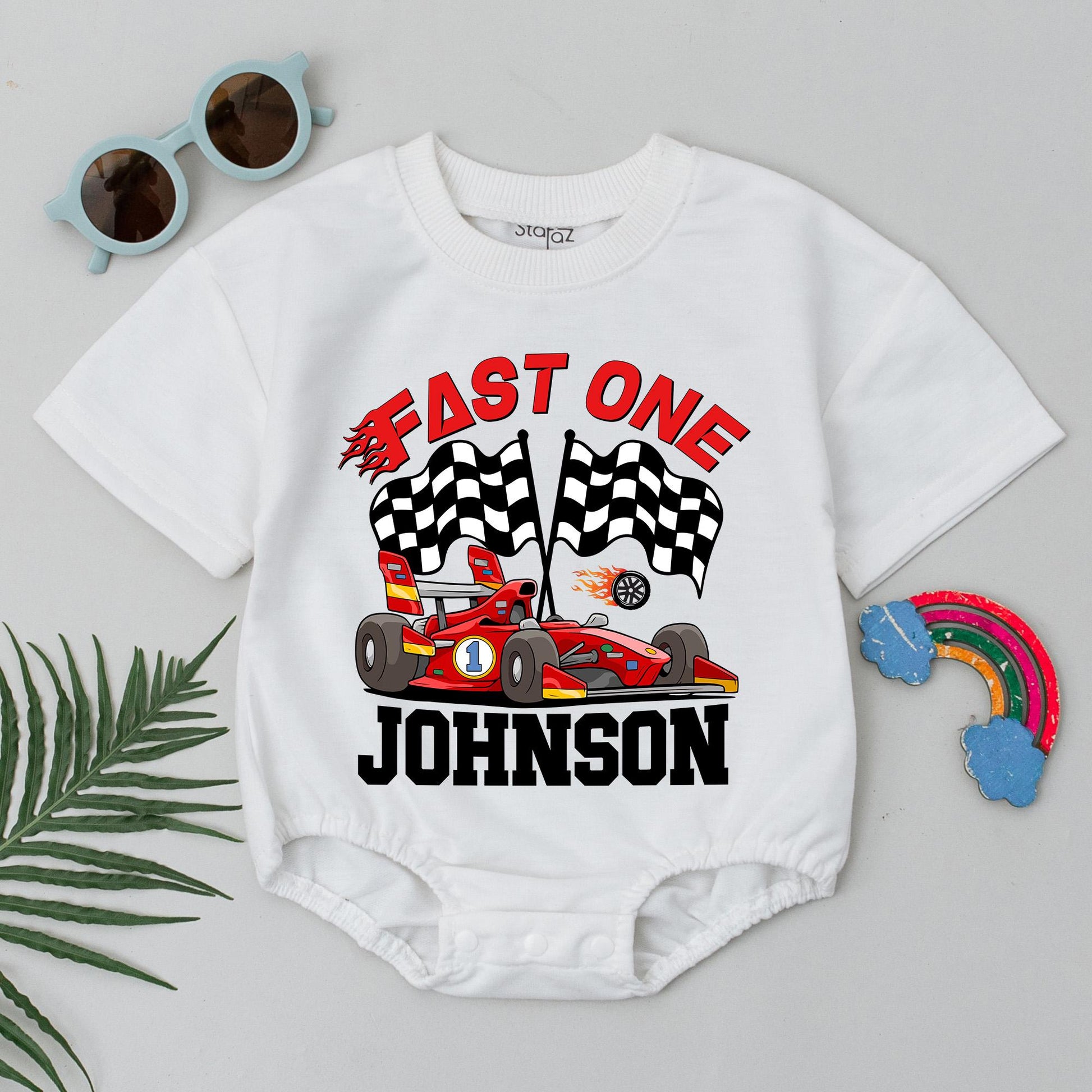 Personalized Fast One Race Car Birthday Shirt Pit Crew Family Matching Outfit 1st Birthday Boy Racing Gift