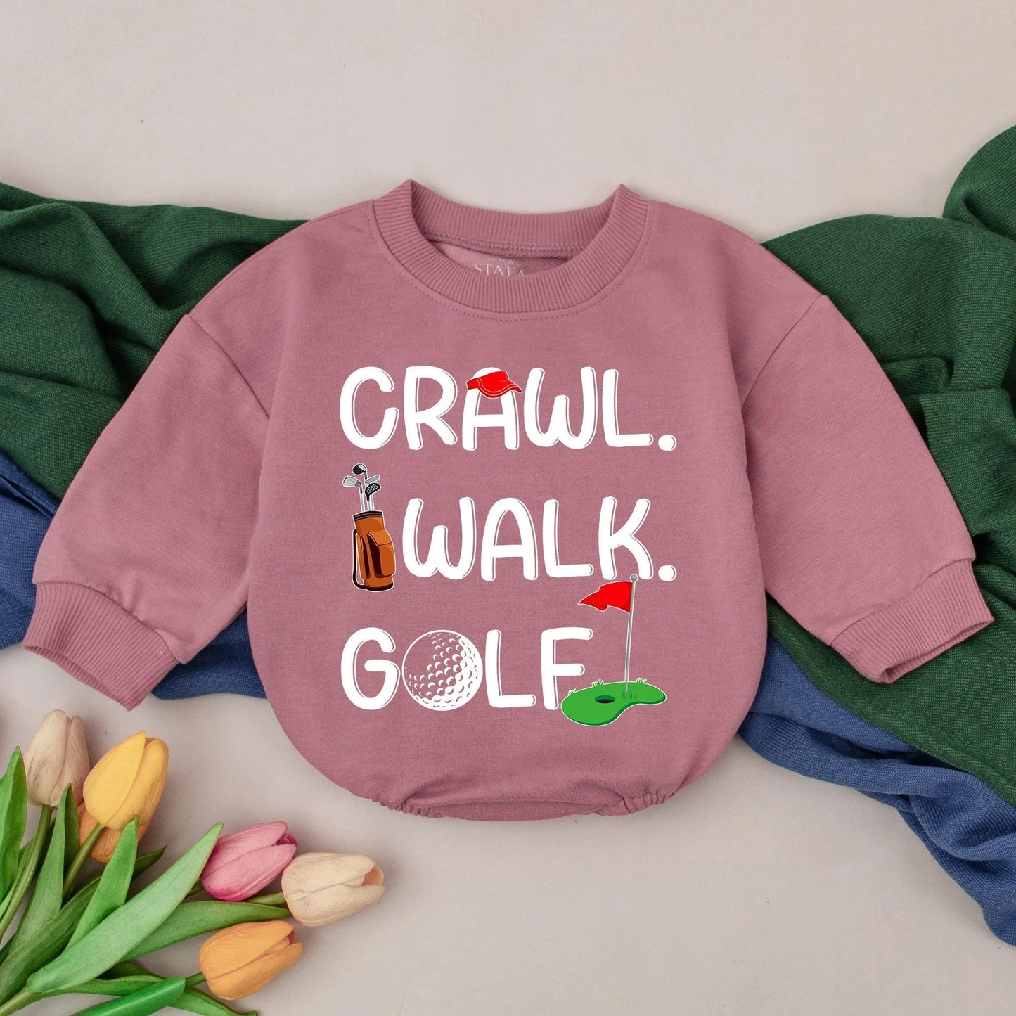 Future Golfer Baby Romper Retro Golf Buddy Bodysuit Adorable Father's Day Gift for Baby Boys