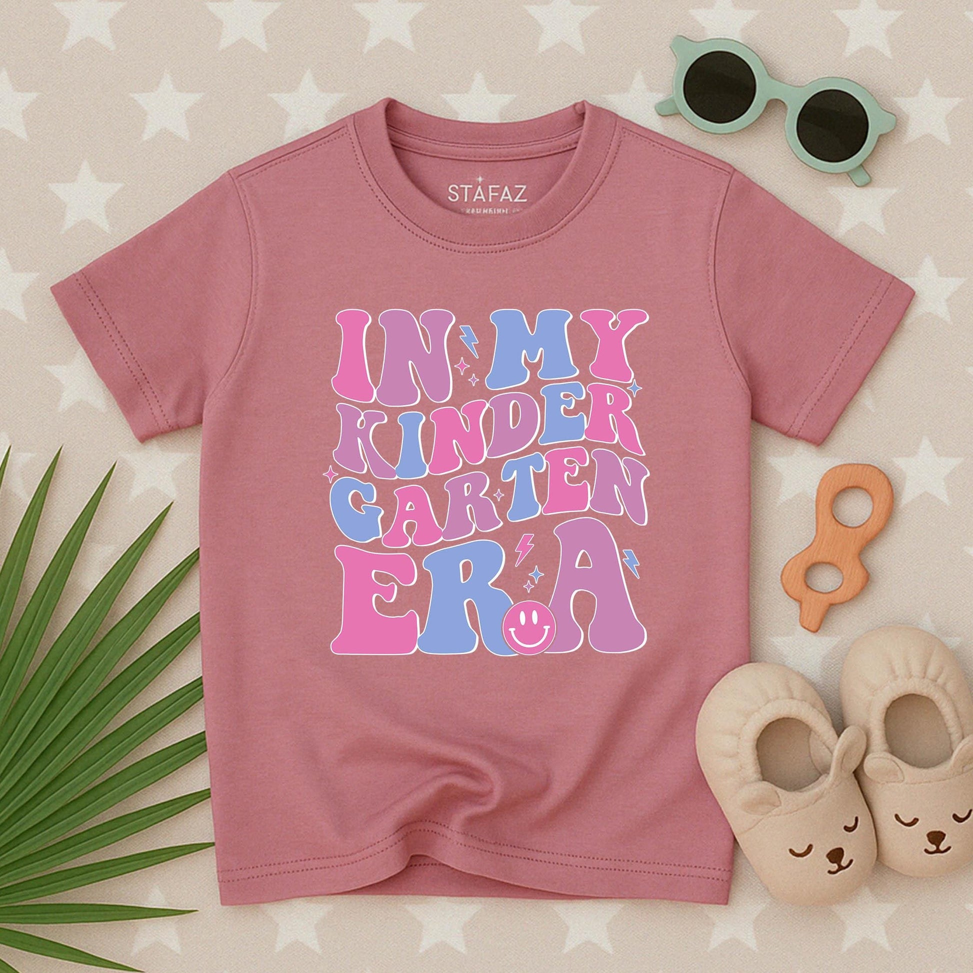 Kindergarten Era Toddler T-Shirt Cute Retro Preschool Graphic Tee First Day Outfit