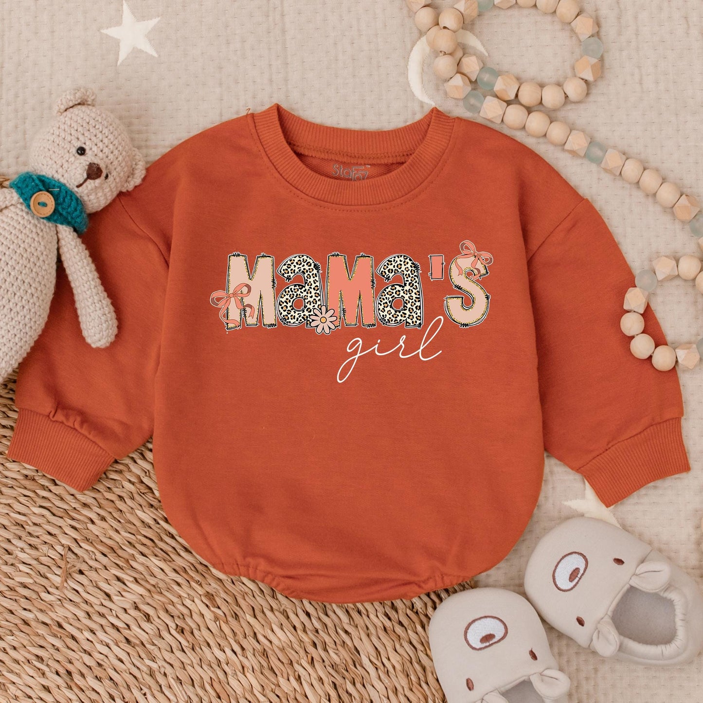 Mama's Girl Checker Bubble Romper Adorable Baby Girl Clothes Sweet Mother's Day Gift for Mommy's Little Bestie