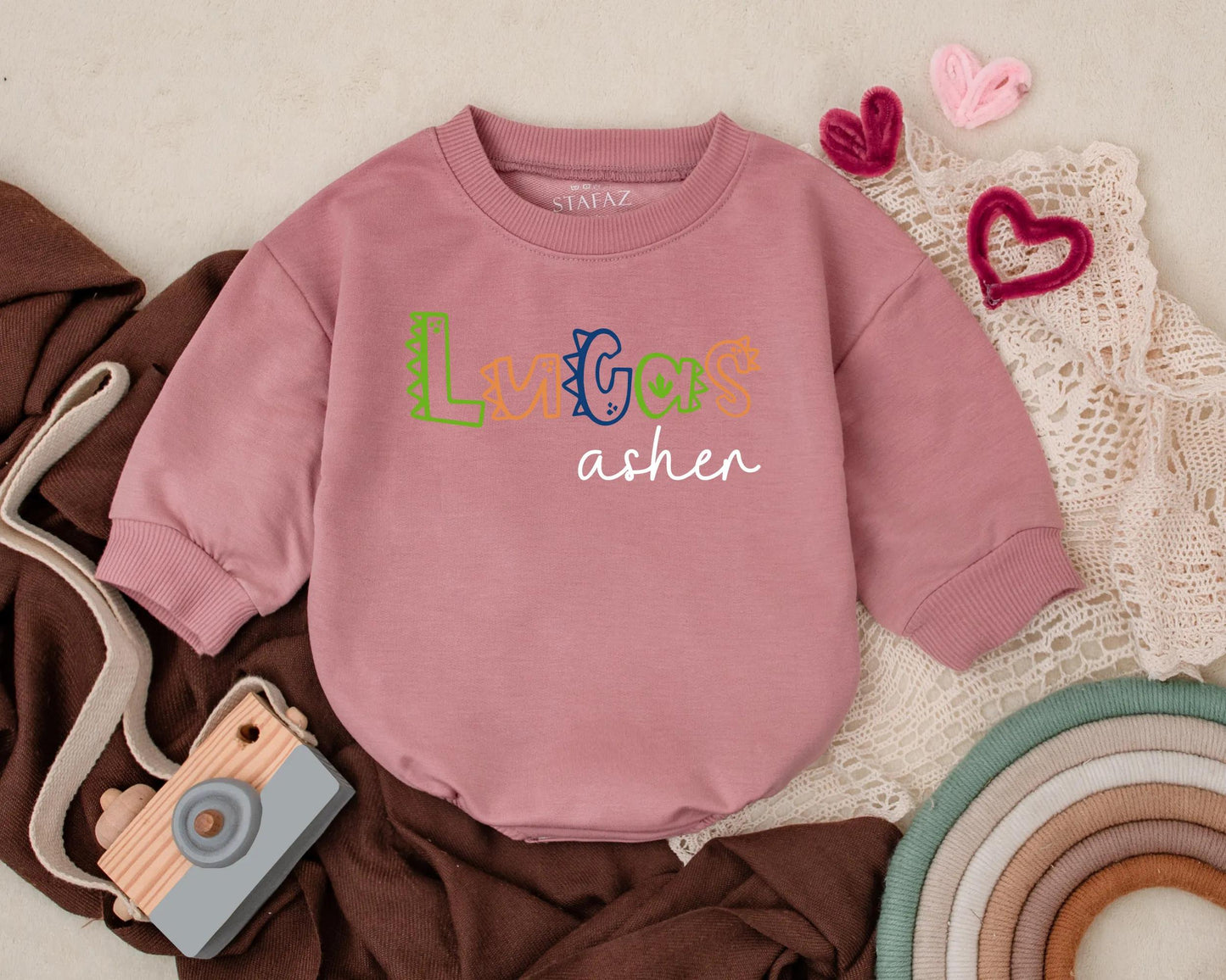 Personalized Dinosaur Baby Romper for Baby Boys with Name Option Newborn Toddler Birthday Outfit Cute Dino Theme Shower Gift