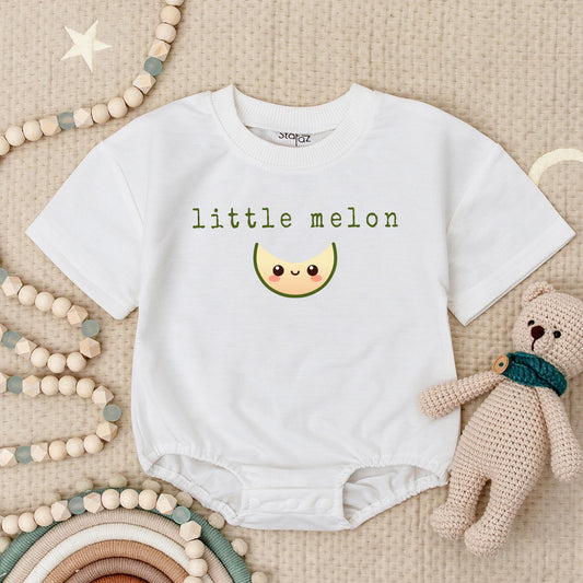 Little Melon Romper: Cute Cartoon Watermelon Slice Bodysuit for Baby, Vegan Friendly Gift, Summer Bubble Romper, Adorable Fruit Babysuit, Soft & Comfy (139 chars)