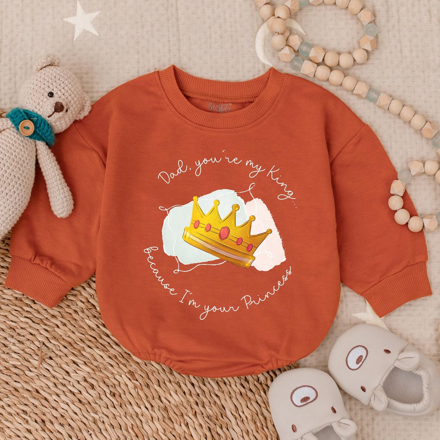 Daddy's Girl Bubble Romper - I'm Your Princess! Baby Girl Outfit, Daddy and Me Babywear, First Father's Day Gift, Baby Clothes