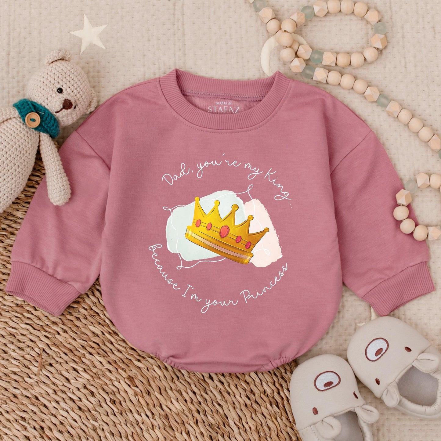 Daddy's Girl Bubble Romper - I'm Your Princess! Baby Girl Outfit, Daddy and Me Babywear, First Father's Day Gift, Baby Clothes