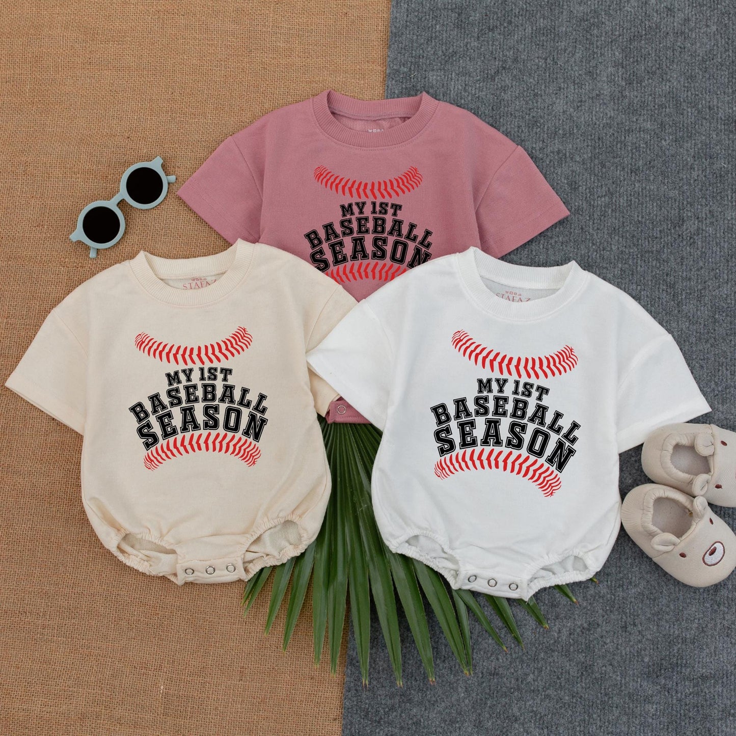 My 1st Baseball Season Bubble Romper Baby Boy Game Day Outfit Infant Baseball T-Shirt Perfect First Season Gift Summer Baby Clothes