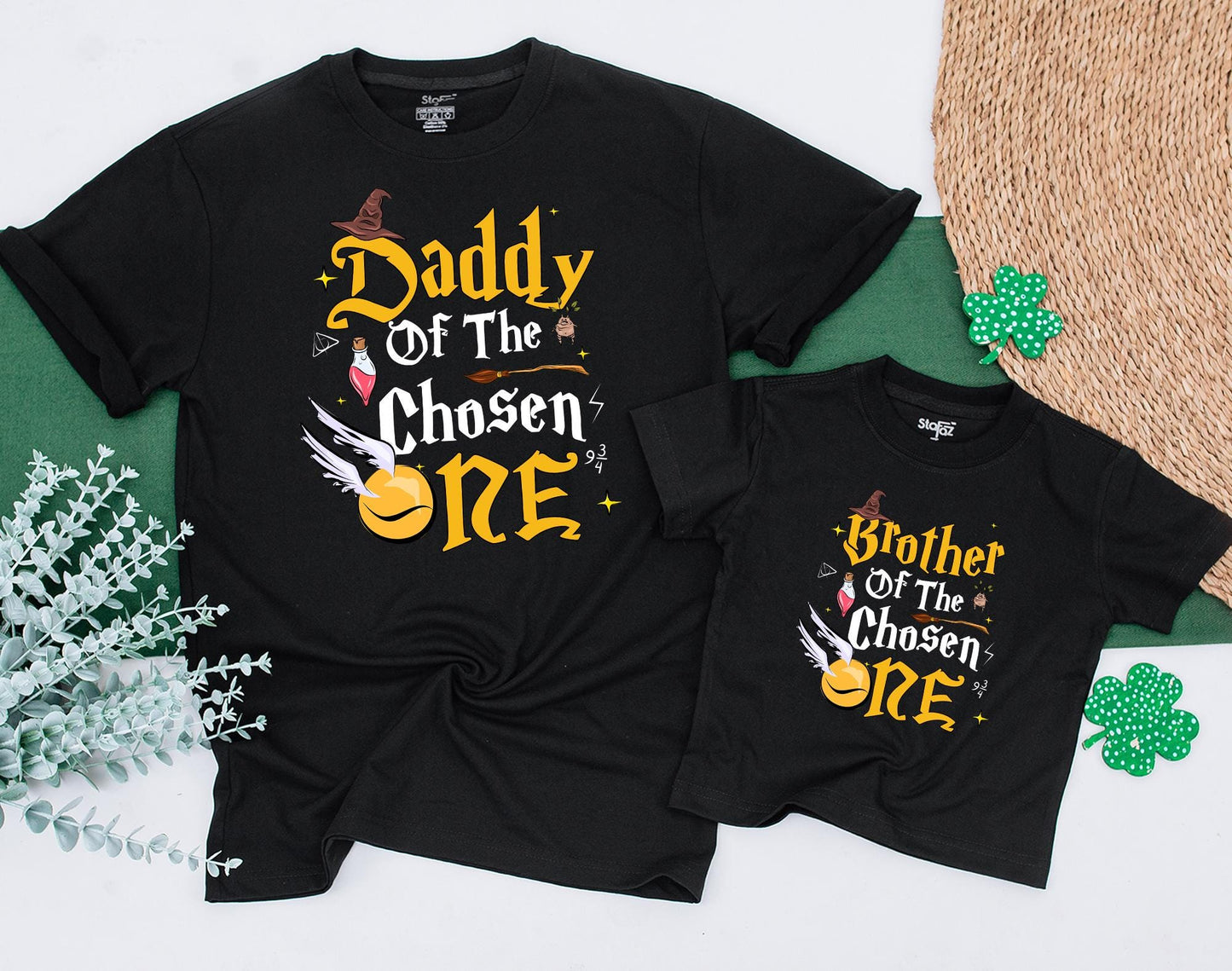 The Chosen One Wizard Birthday Shirt Family Matching Outfits First Birthday Baby Bodysuit Mommy and Me Magical Journey