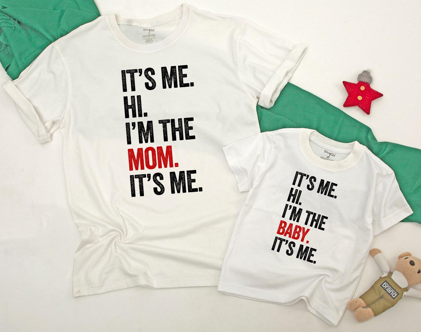 Matching Family Shirts: Its Me Hi Im The Baby Romper & Bother/Sister Outfits Baby/Toddler/Kids Funny Family Gifts