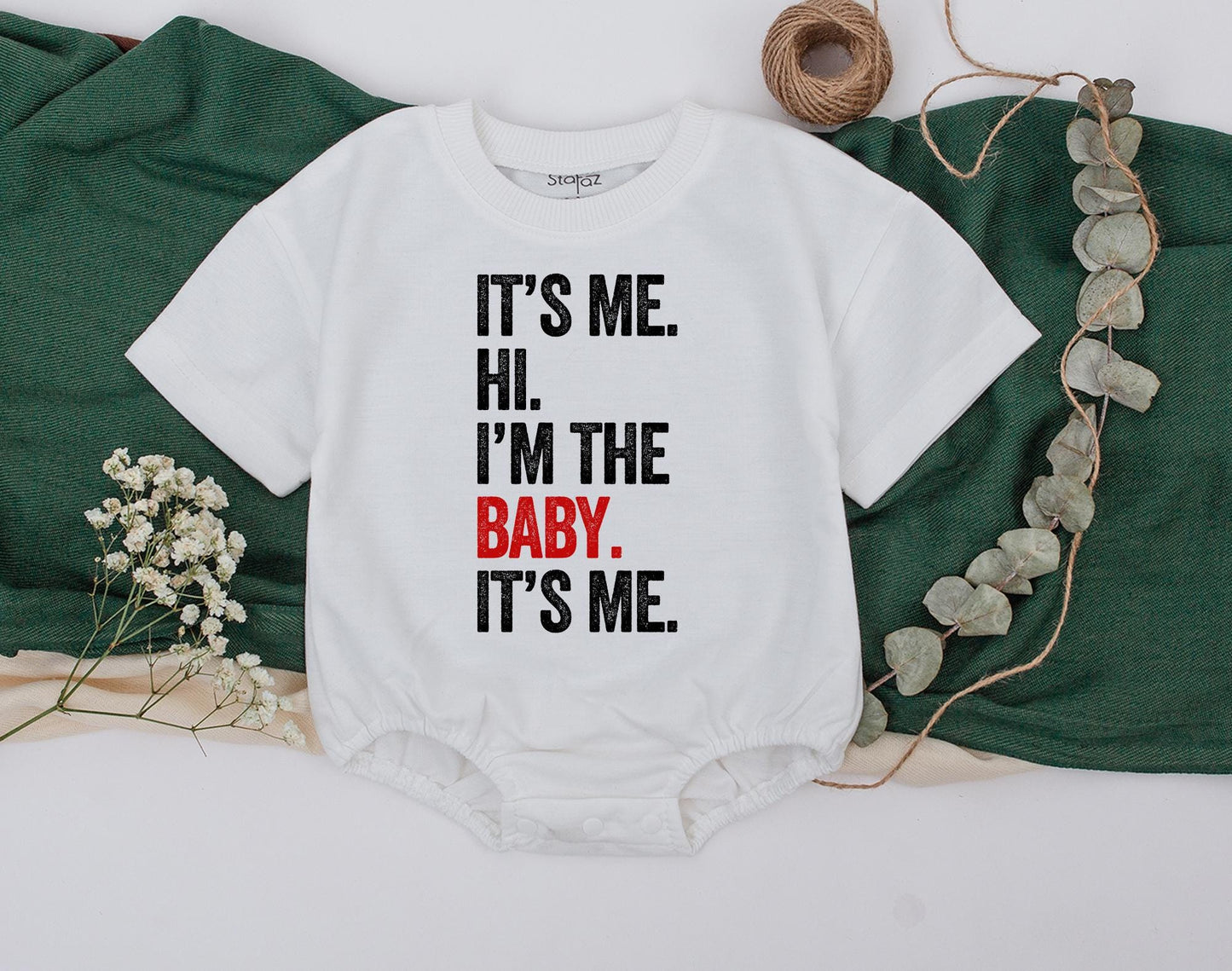 Matching Family Shirts: Its Me Hi Im The Baby Romper & Bother/Sister Outfits Baby/Toddler/Kids Funny Family Gifts