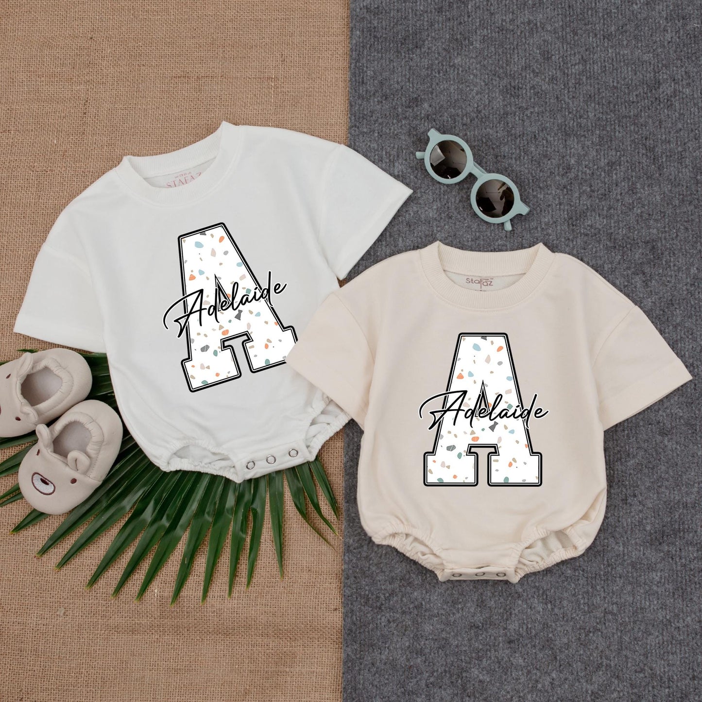 Custom Name Baby Girl Bubble Romper - Personalized Birthday Outfit & Baby Shower Gift - Short Sleeves for Summer Celebrations