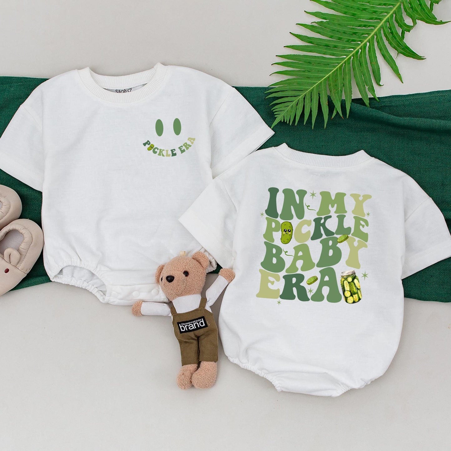 Matching In My Pickle Era Shirts, Mommy and Me Outfits, Funny Mom & Baby Bodysuit Gift, Retro Boho Style, Canned Pickles