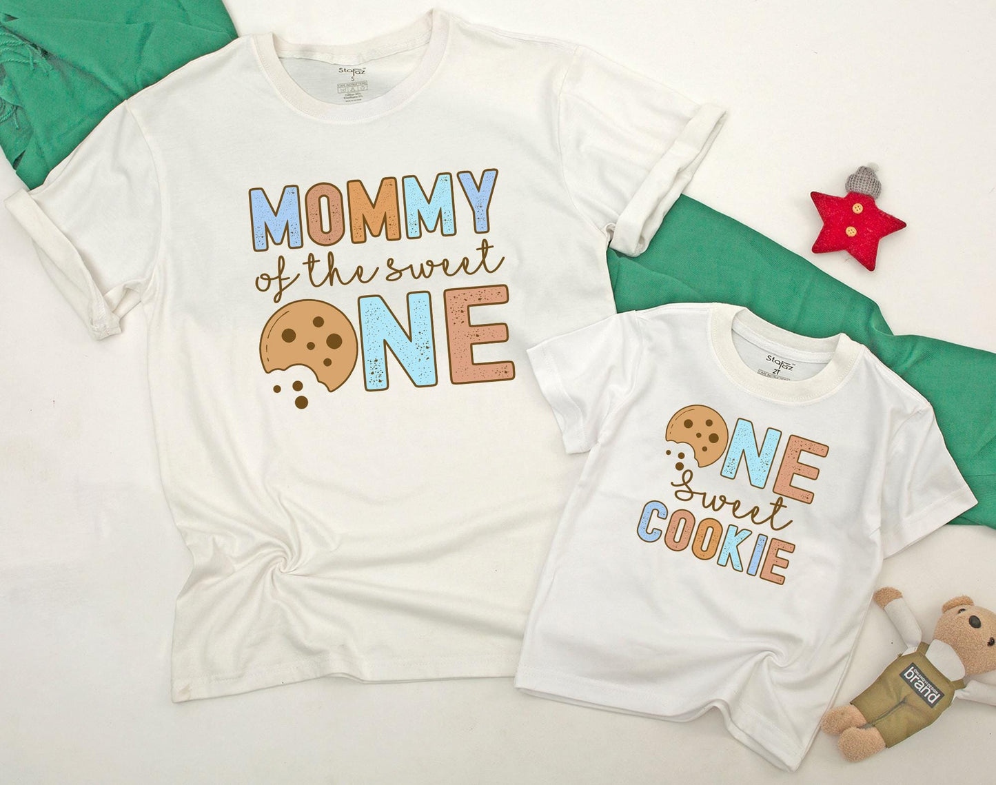 Sweet One 1st Birthday Cookies and Milk Family Matching Party Shirts Toddler Baby Outfits Soft Cotton Comfortable Tee Gift