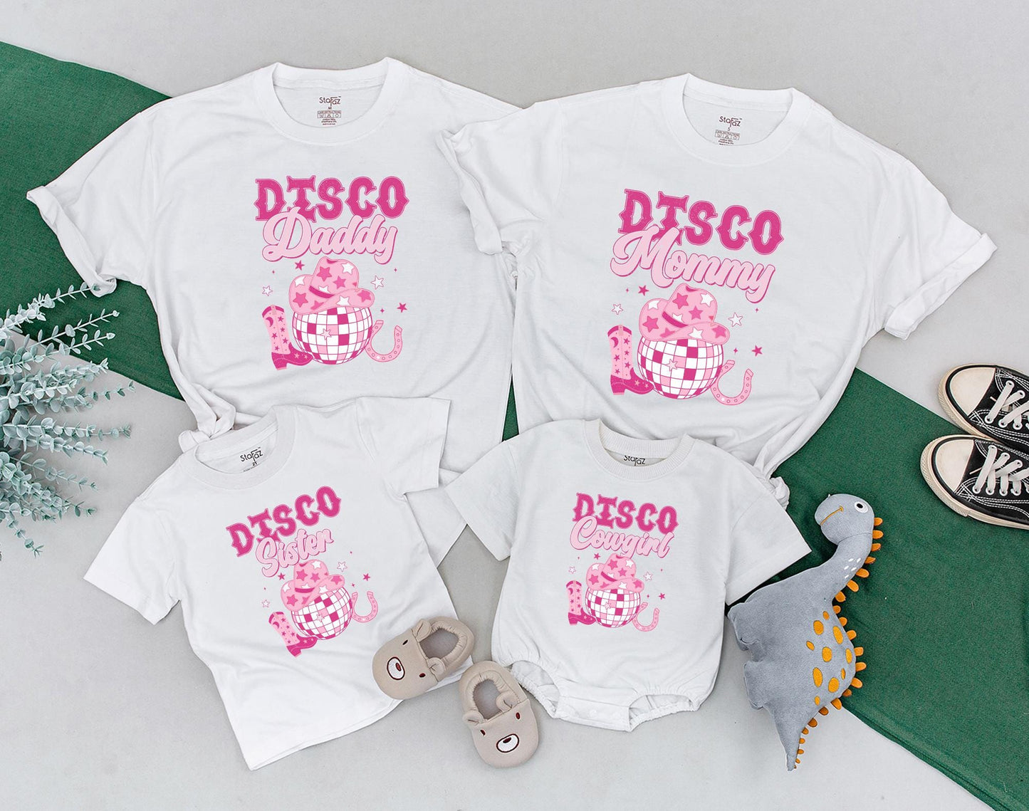 Disco Cowgirl Birthday Shirt Matching Family Outfits Lets Go Girls Western Bachelorette Baby Bodysuit First Birthday Gift