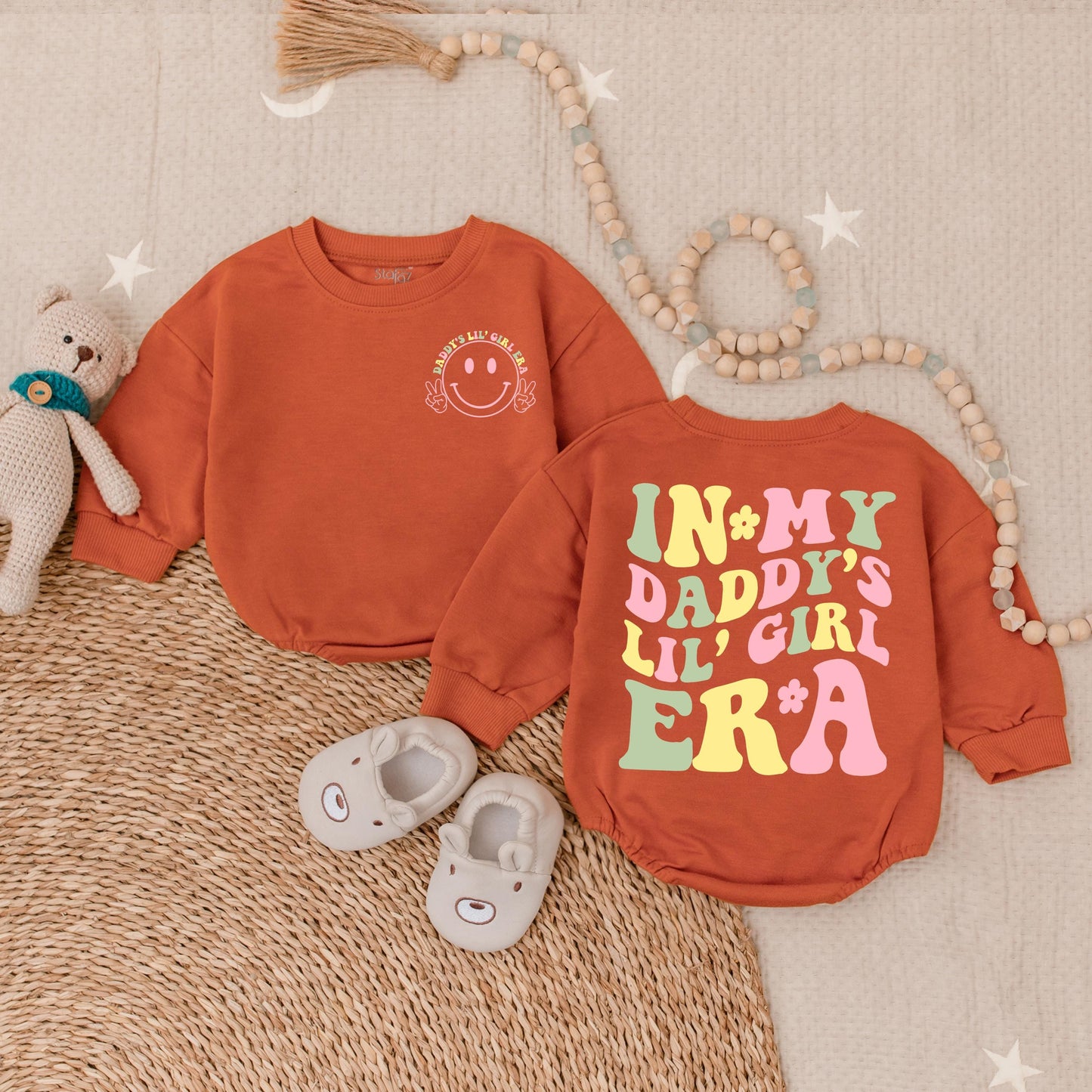 Daddy's Girl Era Romper Baby Girl Father's Day Outfit Cute Pink Bodysuit Daddy Daughter Gift